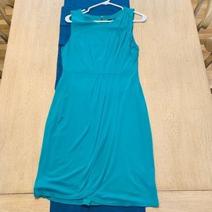 Teal Tulip Hem Cotton Dress